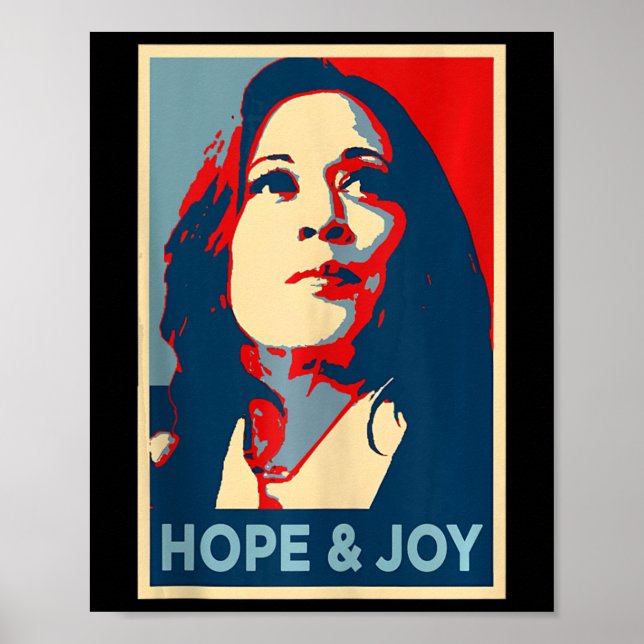 Hope And Joy Kamala Harris Obama 47th Vote Portrai Poster (Front)