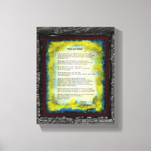 Hope and Relief Canvas Print