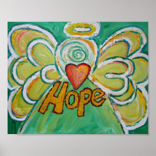 Hope Angel Inspiration Word Art Imprimer Poster