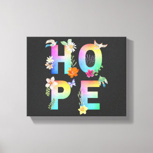 Hope Artistic Positive Motivational Inspirational Canvas Print
