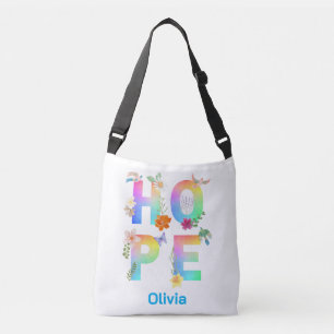 Hope Artistic Positive Motivational Inspirational Crossbody Bag