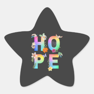 Hope Artistic Positive Motivational Inspirational Star Sticker