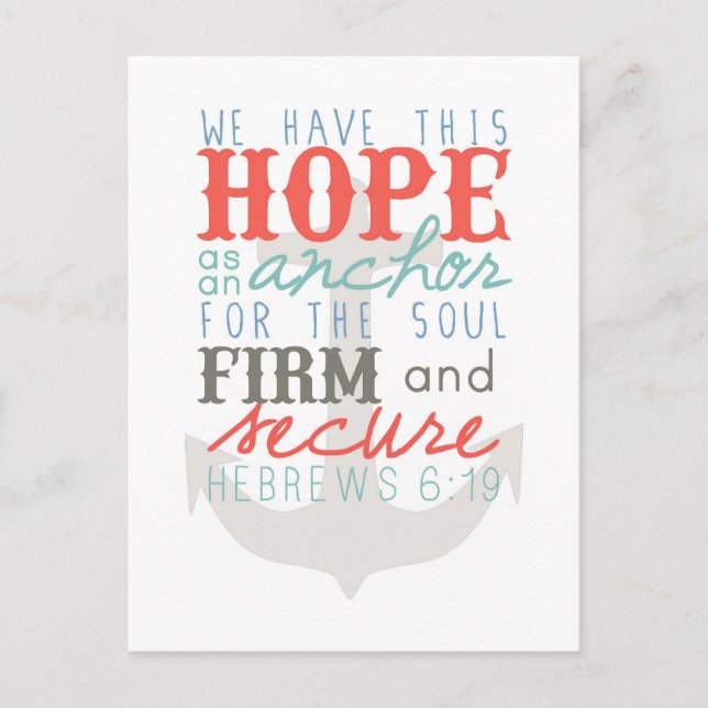 Hope as an Anchor postcard (Front)