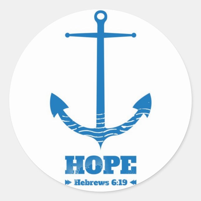Hope as an Anchor Round Sticker (Front)