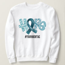 Hope Awareness Ribbon Personalized Hashtag