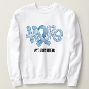 Hope Awareness Ribbon Personalized Hashtag Sweatshirt