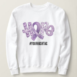 Hope Awareness Ribbon Personalized Hashtag Sweatshirt