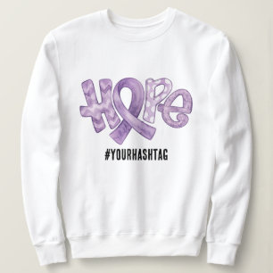 Hope Awareness Ribbon Personalized Hashtag Sweatshirt