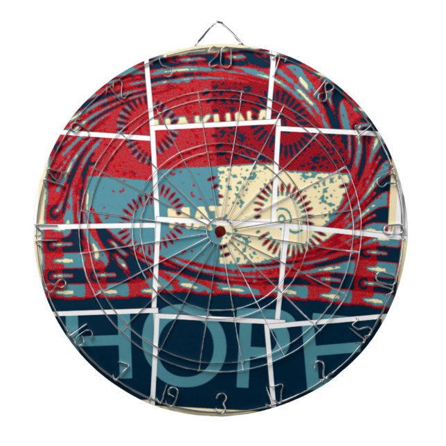 Hope Be The Miracle Beautiful Lovely Inspirational Dartboard (Front)
