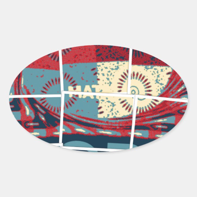 Hope Be The Miracle Beautiful Lovely Inspirational Oval Sticker (Front)