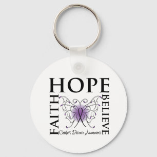 Hope Believe Faith - Crohn's Disease Keychain