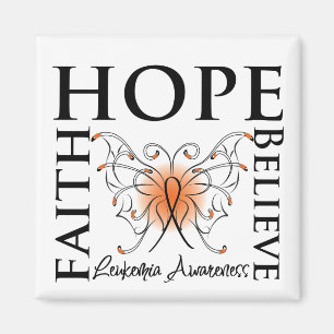 Hope Believe Faith - Leukaemia Magnet