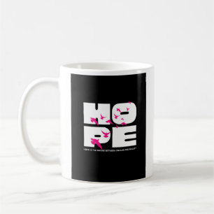 Hope & birds – typographie bold coffee mug