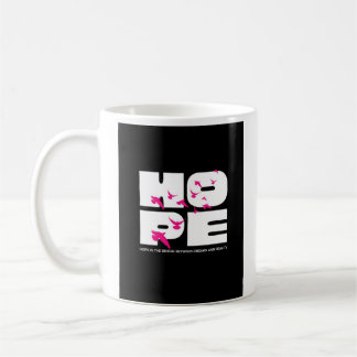 Hope & birds – typographie bold coffee mug