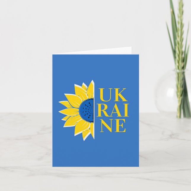Hope Blooms Amidst Ukraine War Card (Front)