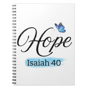 Hope Blue Butterfly Notebook
