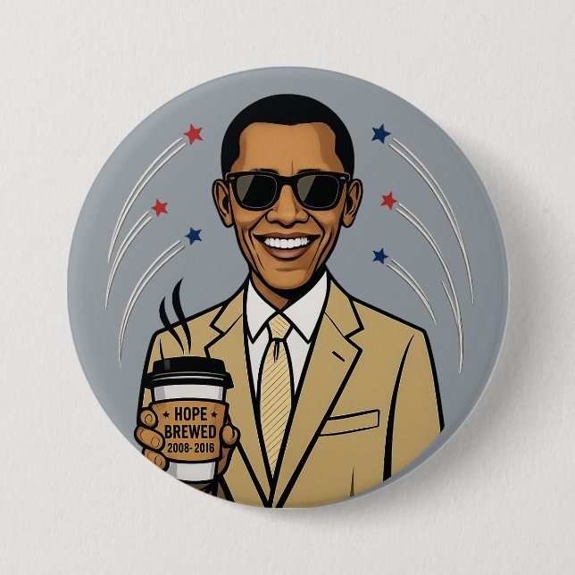 Hope Brewed 3 Inch Round Button (Front)