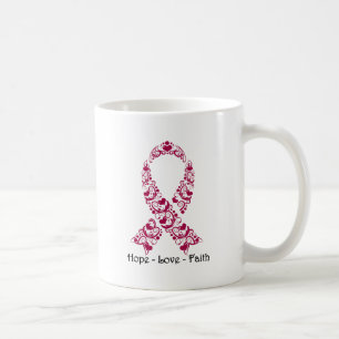 Hope Burgundy Awareness Ribbon Coffee Mug
