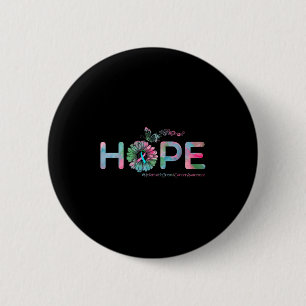 Hope Butterfly Metastatic Breast Cancer Awareness 2 Inch Round Button