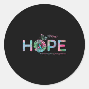 Hope Butterfly Metastatic Breast Cancer Awareness Classic Round Sticker