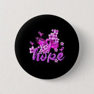 Hope Butterfly Purple Ribbon Overdose Awareness  2 Inch Round Button