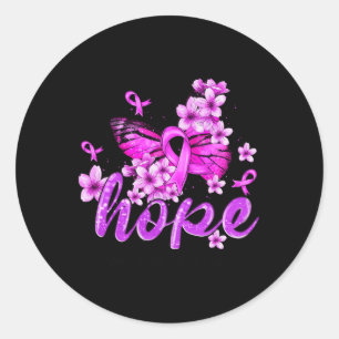Hope Butterfly Purple Ribbon Overdose Awareness Classic Round Sticker