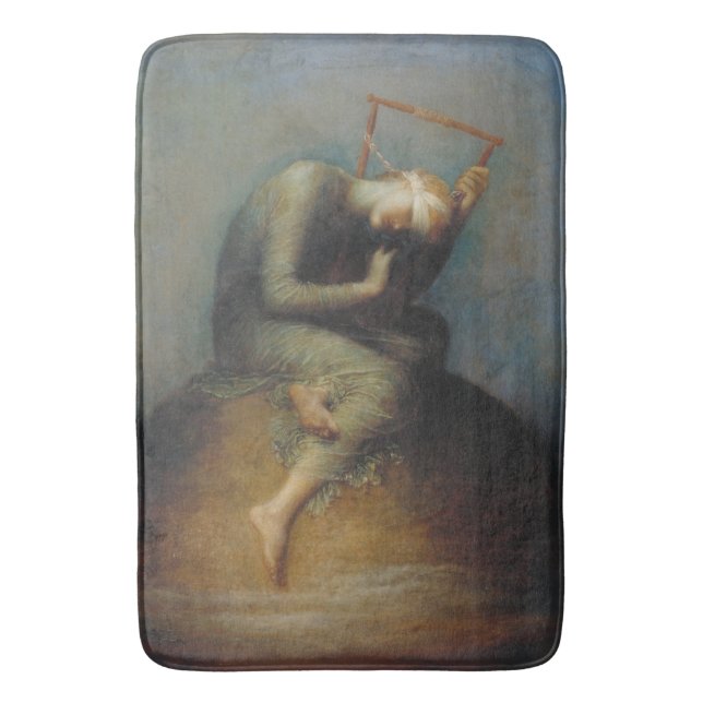 Hope (by George Frederick Watts) Bath Mat (Front Vertical)