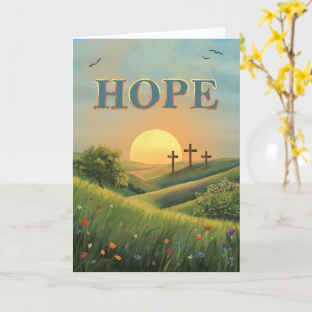 Hope Card (Yellow Flower)