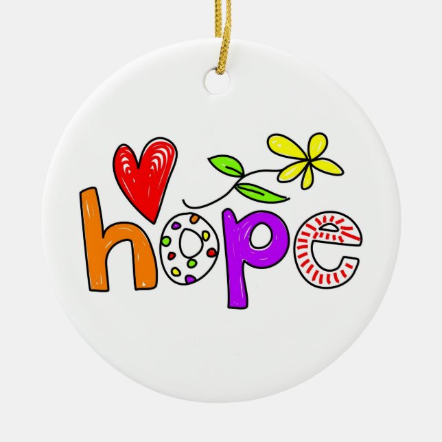 Hope Ceramic Ornament (Front)