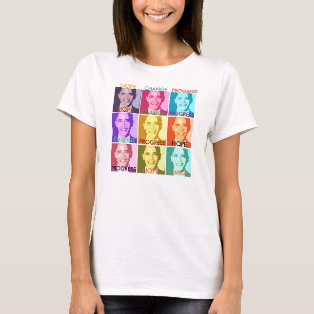 HOPE & CHANGE OBAMA TSHIRT - - Cus... - Customized (Front)