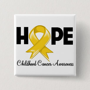 Hope Childhood Cancer Awareness 2 Inch Square Button