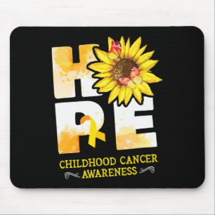 Hope Childhood Cancer Awareness Flowers   Mouse Pad