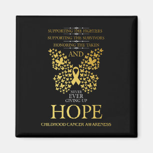 Hope Childhood Cancer Awareness Gold Ribbon Magnet