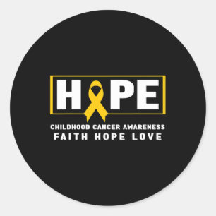 Hope Childhood Cancer - Childhood Cancer Awarenes Classic Round Sticker
