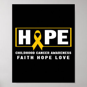 Hope Childhood Cancer  - Childhood Cancer Awarenes Poster