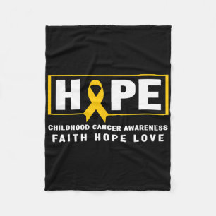 Hope Childhood Cancer - Childhood Cancer Awareness Fleece Blanket