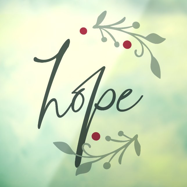 Hope Christmas Window or Wall Cling (Sheet 3)