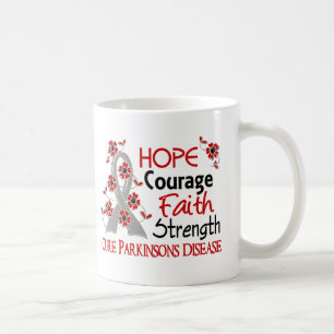 Hope Courage Faith Strength 3 Parkinson's Disease Coffee Mug
