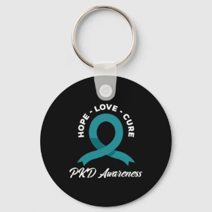Hope Cure Polycystic Kidney Disease Awareness  Keychain