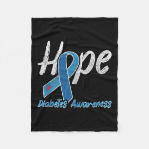 Hope Diabetes Awareness Tank Top Fleece Blanket