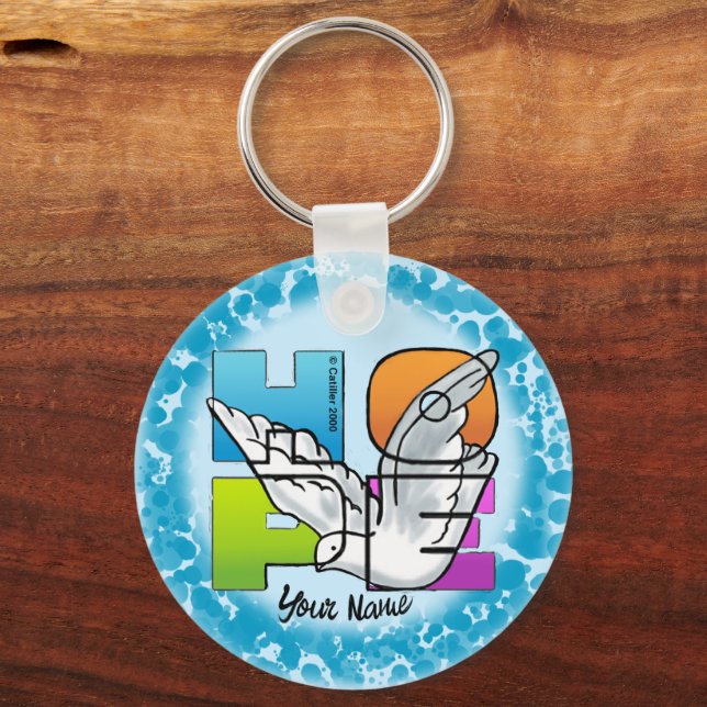 Hope Dove Christian  keychain  (Front)