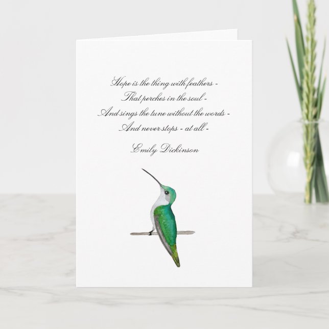 Hope Emily Dickinson Note Card (Front)