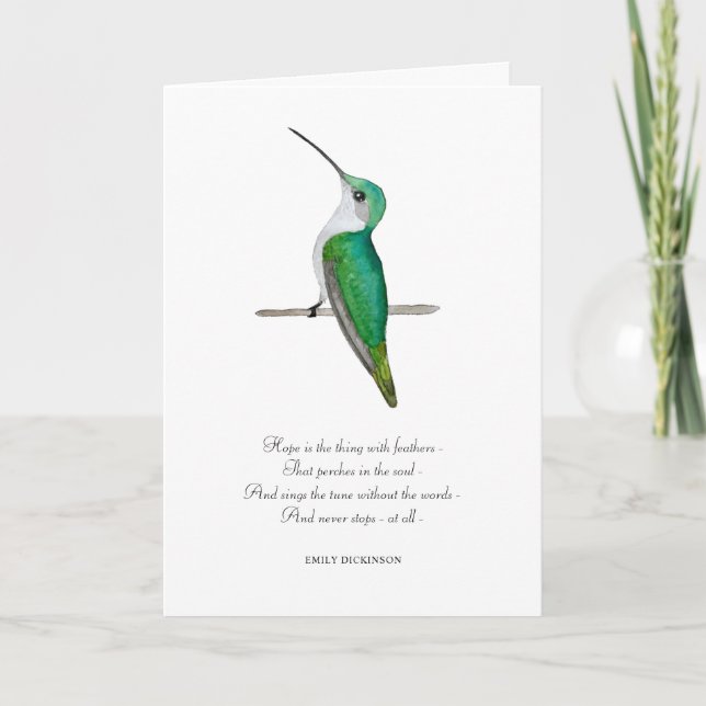Hope Emily Dickinson Thank you Card (Front)