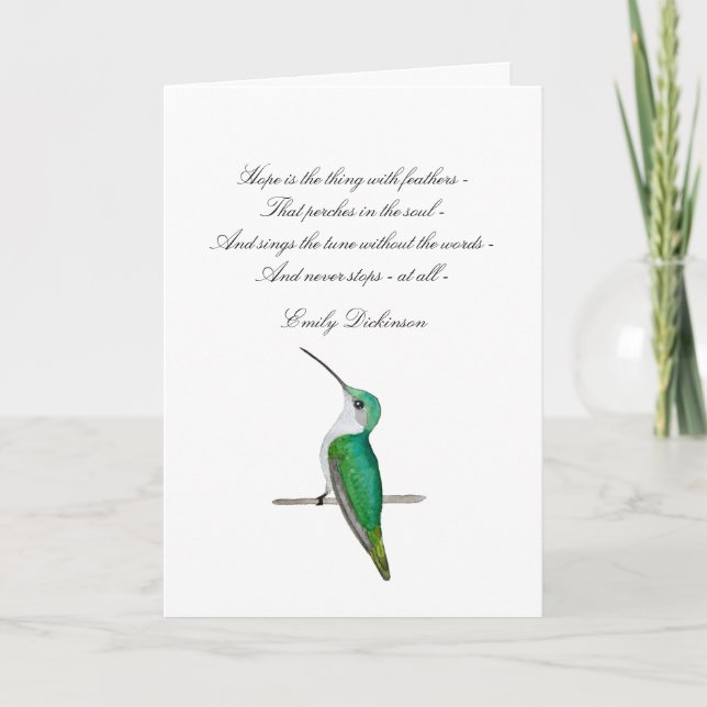 Hope Emily Dickinson Thank you Card (Front)