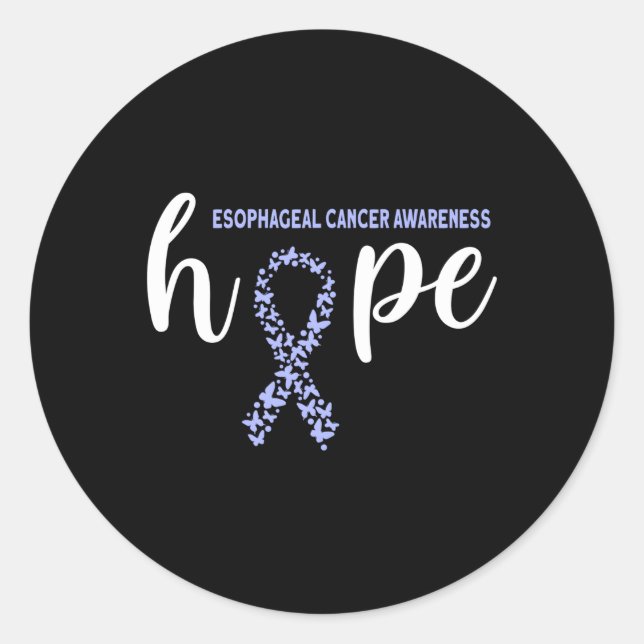 Hope Esophageal Cancer Awareness Classic Round Sticker (Front)