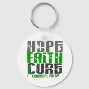 HOPE FAITH CURE CEREBRAL PALSY KEYCHAIN