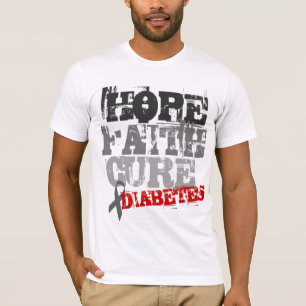 Hope. Faith. Cure - Diabetes Awareness T-Shirt