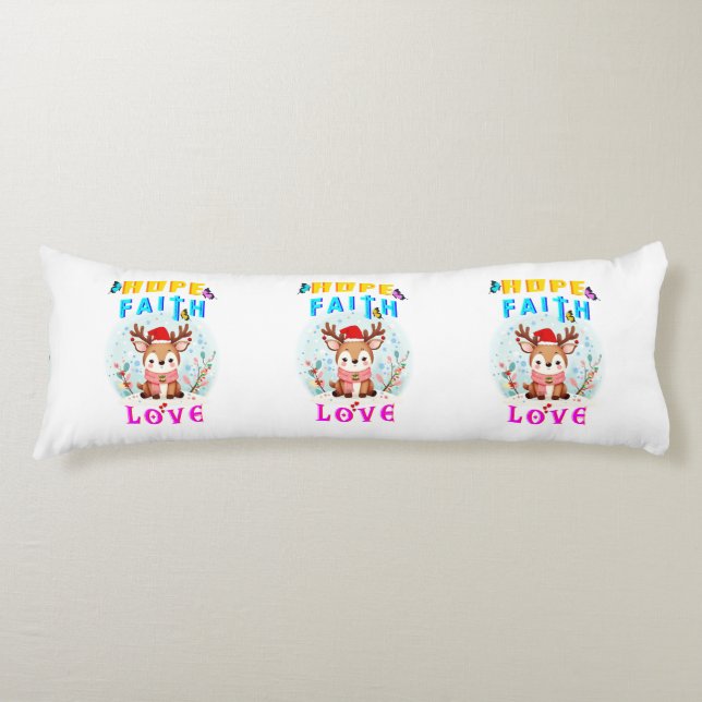 Hope Faith Love Body Pillow (Front)