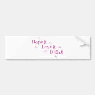 Hope Faith Love Bumper Sticker