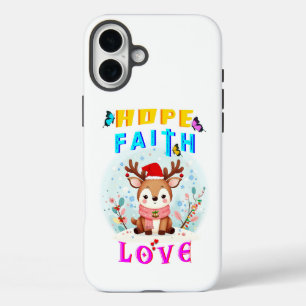 Hope Faith Love iPhone 16 Plus Case